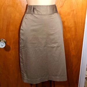 BR khaki high-waisted pencil skirt